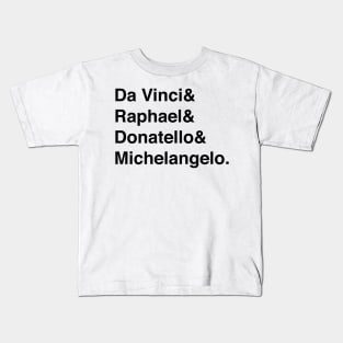 Famous artists name list Kids T-Shirt